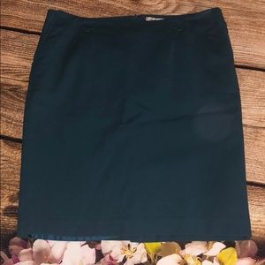 Lined Teal Skirt